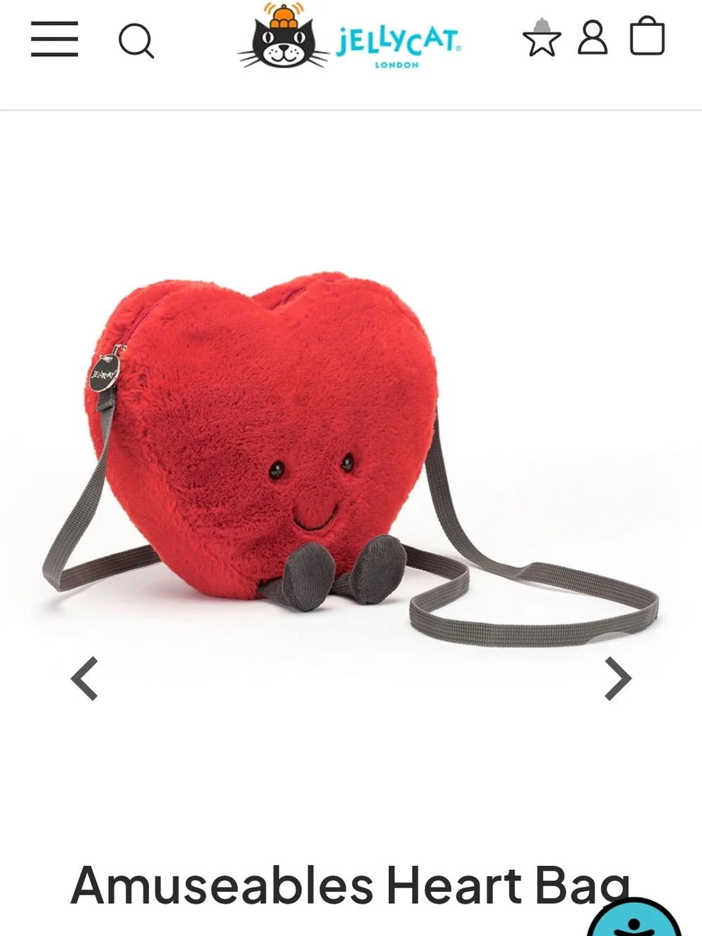 Jellycat Red Plush Crossbody Handbag